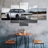 Nissan Skyline GTR Silver Car Canvas 5 Piece Five Panel Print Modern Wall Art Poster Wall Art Decor