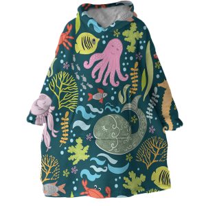 Ocean Hoodie Wearable Blanket WB0072 1
