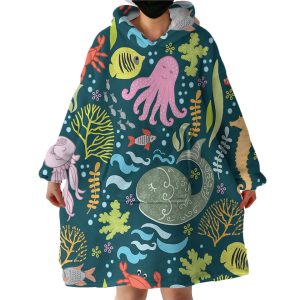 Ocean Hoodie Wearable Blanket WB0072