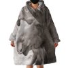 Old Reindeer Head Hoodie Wearable Blanket WB0934