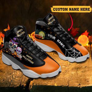 Old Skull Happy Halloween Custom Name Air Jordan 13 Shoes