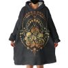Orange Rose Gold Zodiac Hoodie Wearable Blanket WB0583
