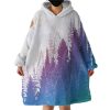 Orange Sun Gradient Purple Forest Background Hoodie Wearable Blanket WB0276