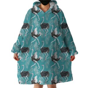 Ostrich Hoodie Wearable Blanket WB0895