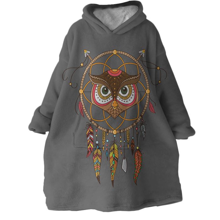 Owl Dream Catcher Hoodie Wearable Blanket WB1104 1