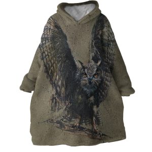 Owl Hoodie Wearable Blanket WB0022 1