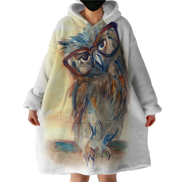 Owl Hoodie Wearable Blanket WB0044