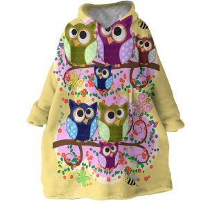 Owls Hoodie Wearable Blanket WB1563 1