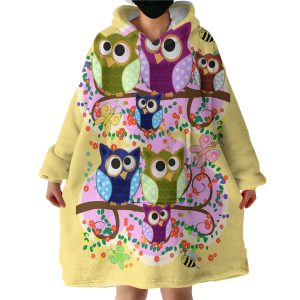 Owls Hoodie Wearable Blanket WB1563