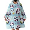 Panda Cubs Hoodie Wearable Blanket WB1735