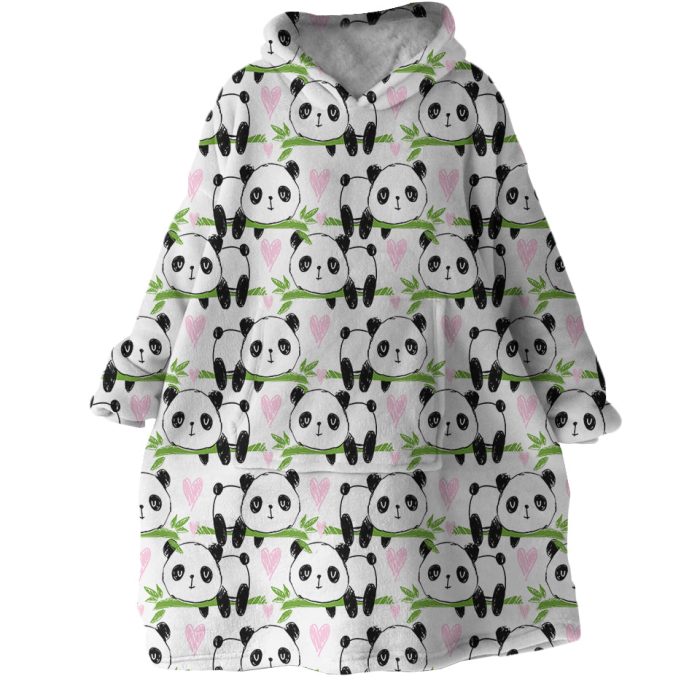 Panda Themed Hoodie Wearable Blanket WB1098 1