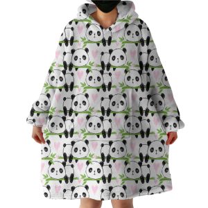 Panda Themed Hoodie Wearable Blanket WB1098