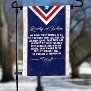 Patriotic Garden Flag Liberty And Justice We Hold These Truth Garden Flag Blue 1