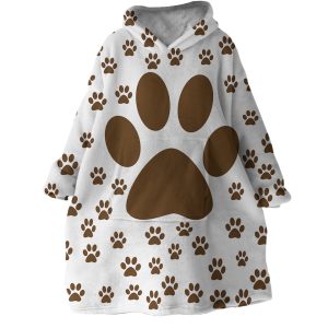 Paw Patterns Hoodie Wearable Blanket WB0915 1