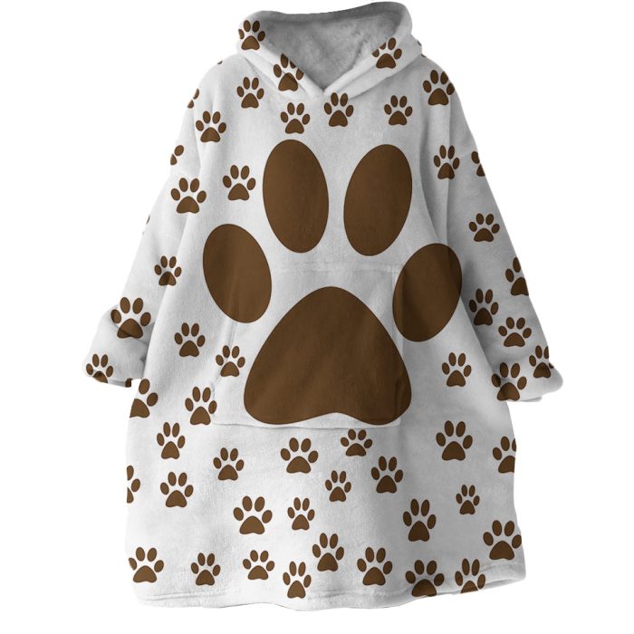 Paw Patterns Hoodie Wearable Blanket WB0915 1