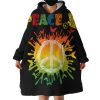 Peace Sign Hoodie Wearable Blanket WB1491
