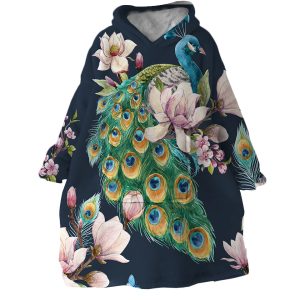 Peacock Grace Hoodie Wearable Blanket WB2020 1