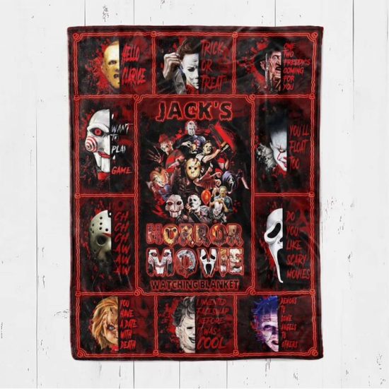 Personalize Blanket Halloween Blanket Horror Movie Blanket Gift Fleece Blanket Sherpa Blanket 1
