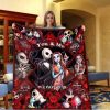 Personalized Blanket Custom Blanket Jack Skellington Blanket Halloween Blanket Fleece Blanket Sherpa Blanket