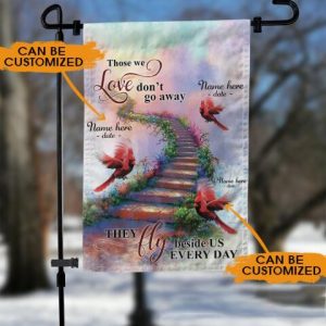 Personalized Cardinals Memorial Garden Flag They Fly Beside Us Every Day Cardinal For Lost Loved One Custom Memorial Gift