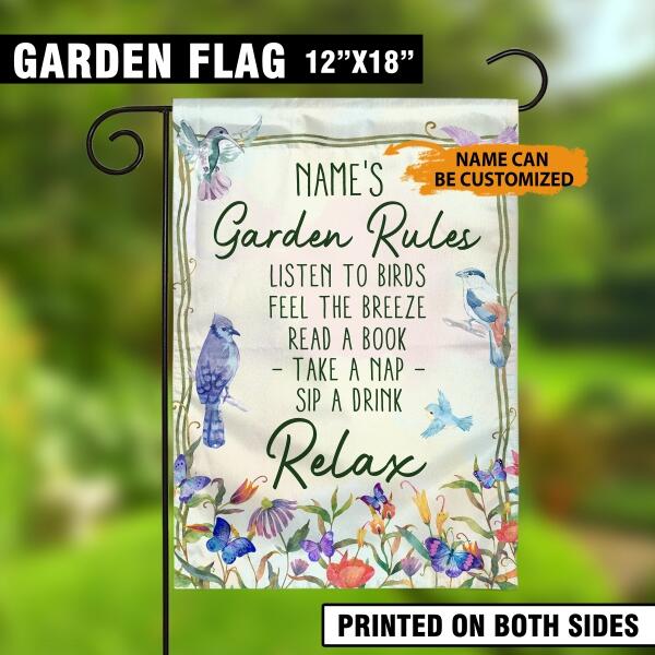 Personalized-Gardening-Garden-Flag-For-Home-Garden-Rules-Listen-To-Birds-Garden-Flag-White-2 Personalized Gardening Garden Flag For Home Garden Rules Listen To Birds Garden Flag White 2