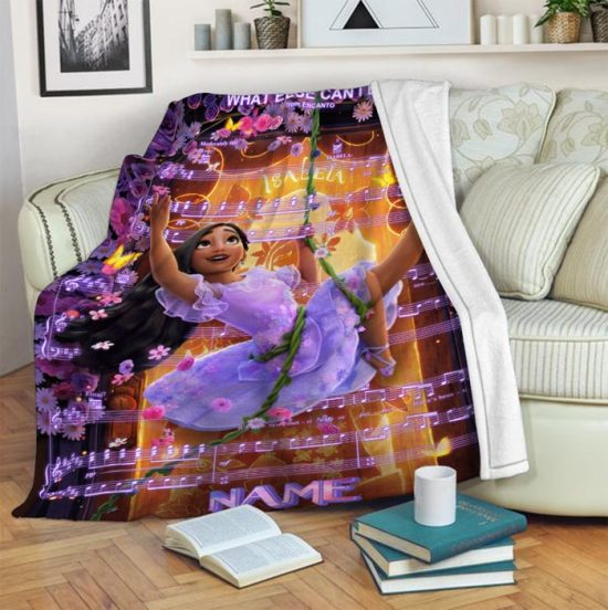 Personalized Isabella Encanto Blanket Encanto Movie Gift Mirabel Madrigal And Isabela Madrigal Blanket Luisa Bruno Blanket Encanto Gift 1