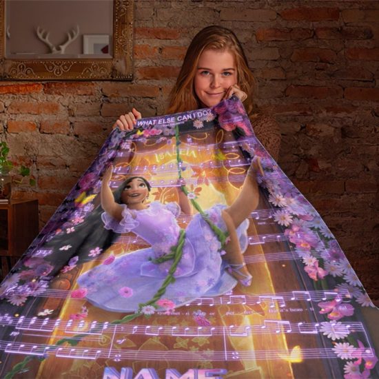 Personalized Isabella Encanto Blanket Encanto Movie Gift Mirabel Madrigal And Isabela Madrigal Blanket Luisa Bruno Blanket Encanto Gift