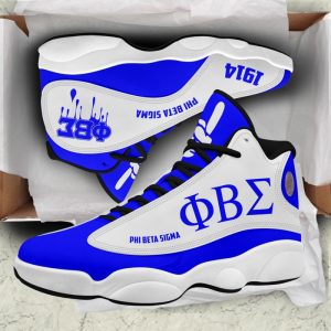 Phi Beta Sigma  Bleed Blue Sneakers Air Jordan 13 Shoes