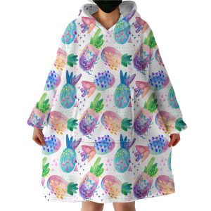 Pineapples Hoodie Wearable Blanket WB1894