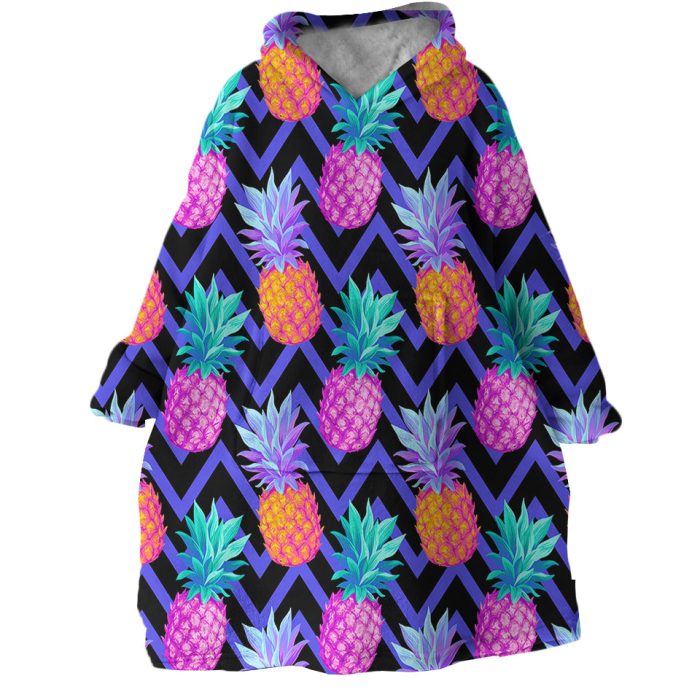 Pineapples Hoodie Wearable Blanket WB1910 1