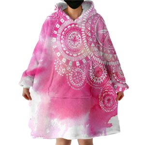 Pink Mandala Hoodie Wearable Blanket WB1503