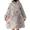 Pink Roses & Playing Music Angels Hoodie Wearable Blanket WB0986