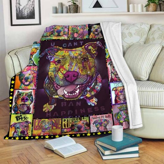 Pitt Bull Blanket Sherpa Blanket Fleece Blanket Birthday Gift For Dog Lover Dog Blanket 1
