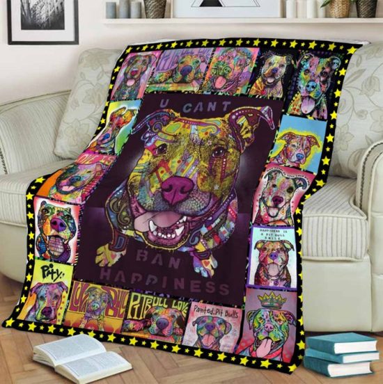 Pitt Bull Blanket - Sherpa Blanket Fleece Blanket Birthday Gift For Dog Lover Dog Blanket