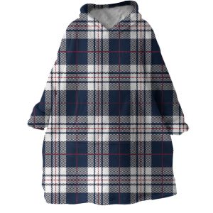 Plaid Patterns Hoodie Wearable Blanket WB1390 1