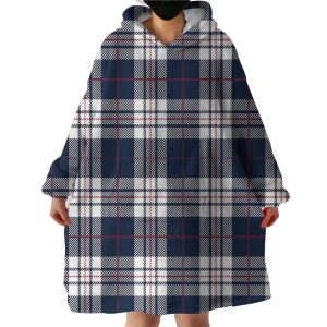 Plaid Patterns Hoodie Wearable Blanket WB1390