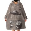 Planet and UFO Hoodie Wearable Blanket WB1277