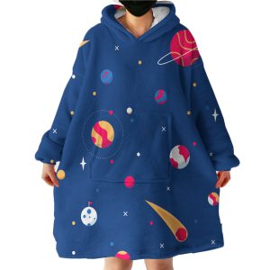 Planets In The Sky Hoodie Wearable Blanket WB1266