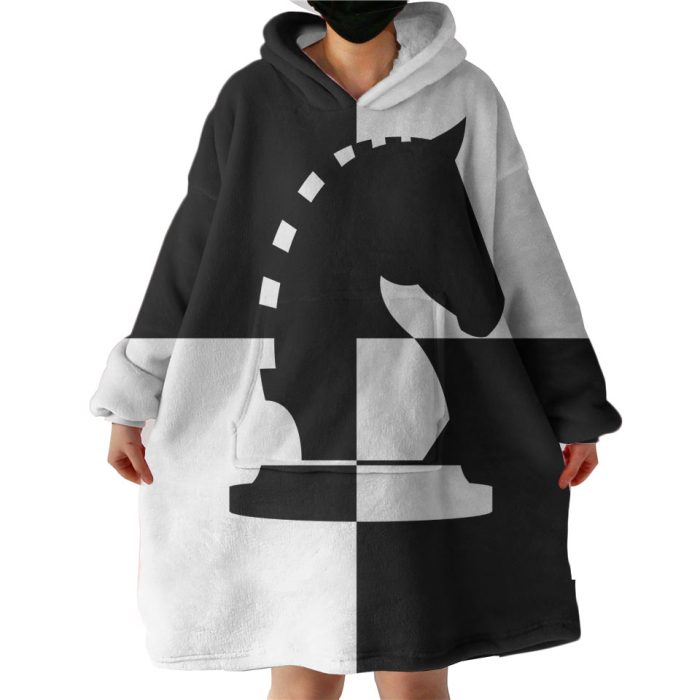 Playing Chess Hoodie Wearable Blanket WB0749