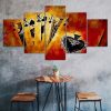 Poker Playing Cards Canvas 5 Piece Five Panel Wall Print Modern Art Poster Wall Art Decor