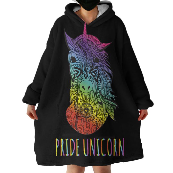 Pride Unicorn Hoodie Wearable Blanket WB2103