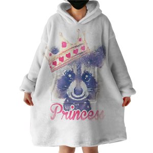 Princess Crown Little Bear Hoodie Wearable Blanket WB0579