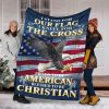 Proud To Be American Blanket - Birthday Gift For Anniversary Day Sherpa Blanket Fleece Blanket