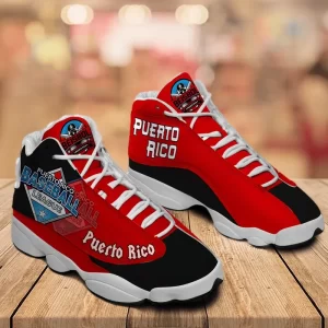 Puerto Rico Baseball Art Sneakers Air Jordan 13 Shoes