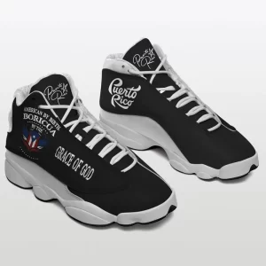 Puerto Rico Boricua Black Sneakers Air Jordan 13 Shoes