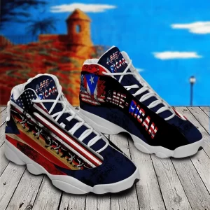 Puerto Rico Flag Art Sneakers Air Jordan 13 Shoes
