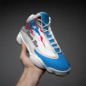 Puerto Rico Flag Blue Sneakers Air Jordan 13 Shoes 2
