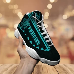 Puerto Rico Pattern Turquoise Sneakers Air Jordan 13 Shoes 1