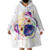 Pug Face Hoodie Wearable Blanket WB1909