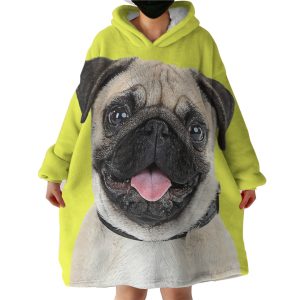 Pug Hoodie Wearable Blanket WB1078
